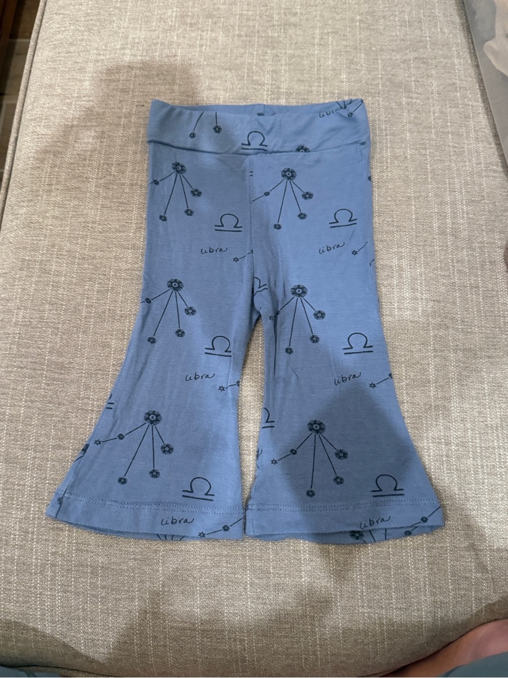 kate quinn Blue Toddler Bamboo Top with Small Black Floral Print